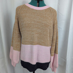 Ladies' Barbour Italian Made Colorblock Wool Blend Sweater 14